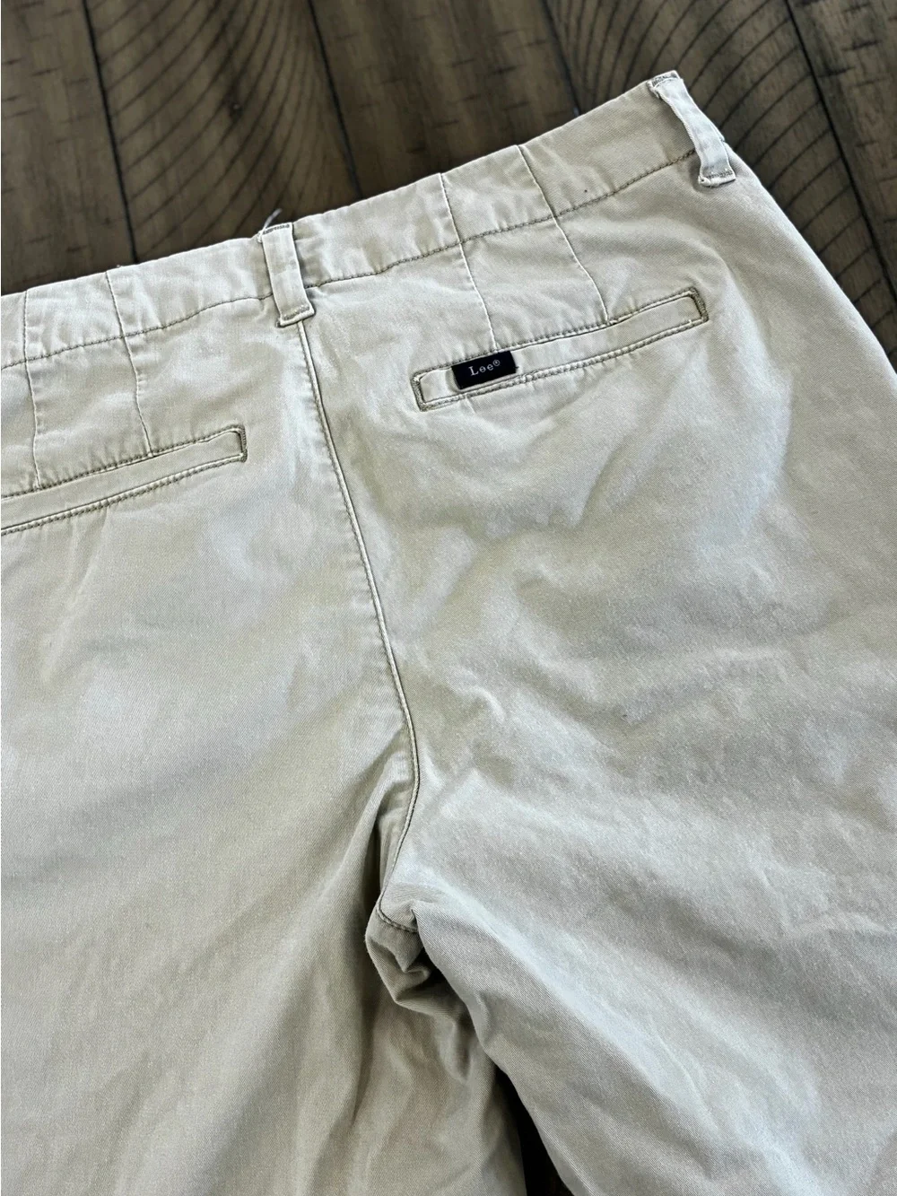 Boys size 8 Lee Beige Button-Front Khakis
